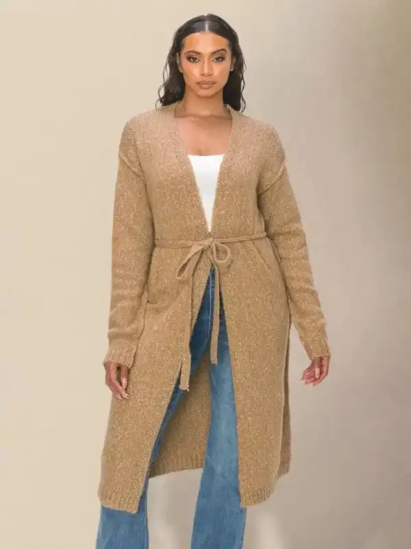 Women’s Casual Long Knitted Sweater Cardigan