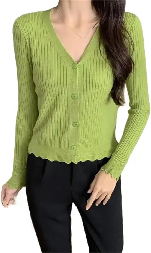 Women's Lightweight Open-Front Cardigan Sweater Long Sleeve Open Front Cardigans Chunky Knit Draped Sweaters Outwear