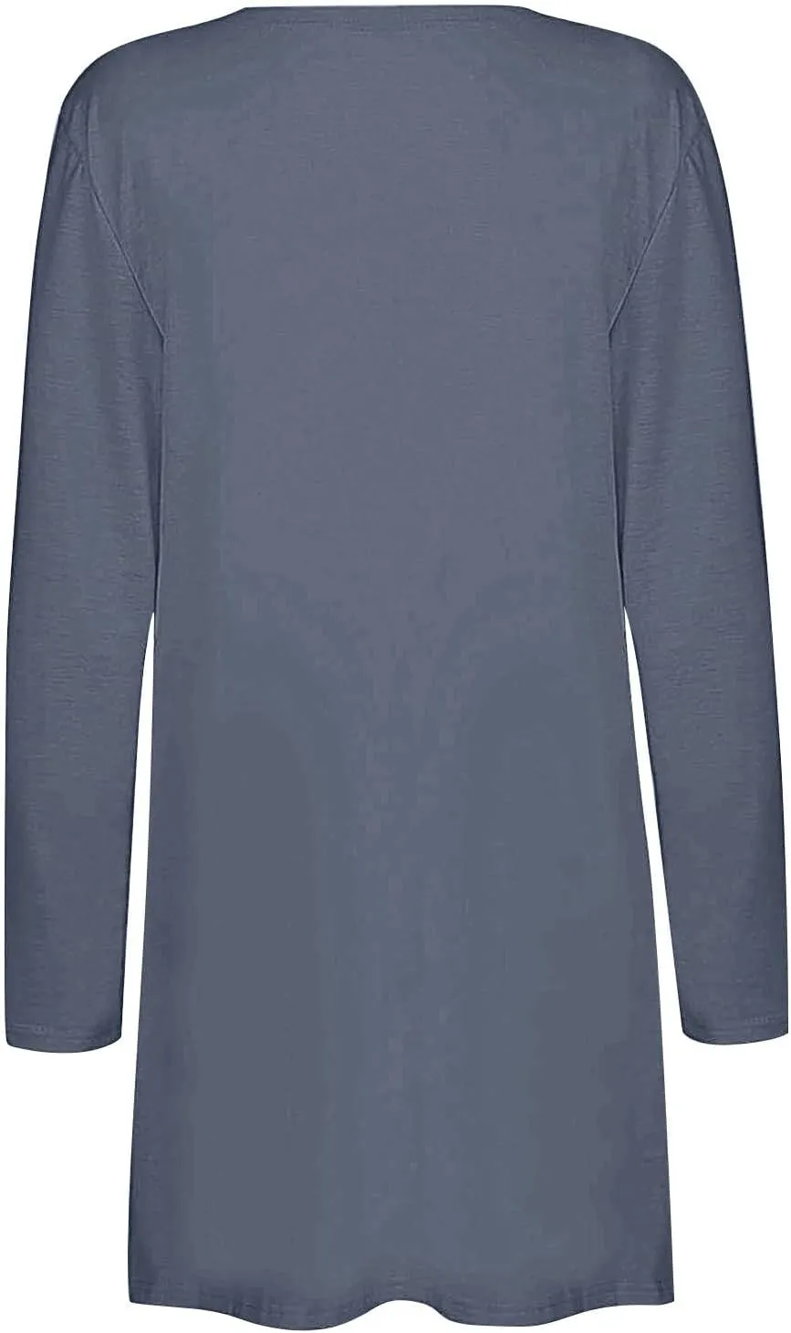 Women's Long Cardigans 2023 Plus Size Open Front Long Sleeve Loose Lightweight Cardigans Outerwear Coat with Pockets