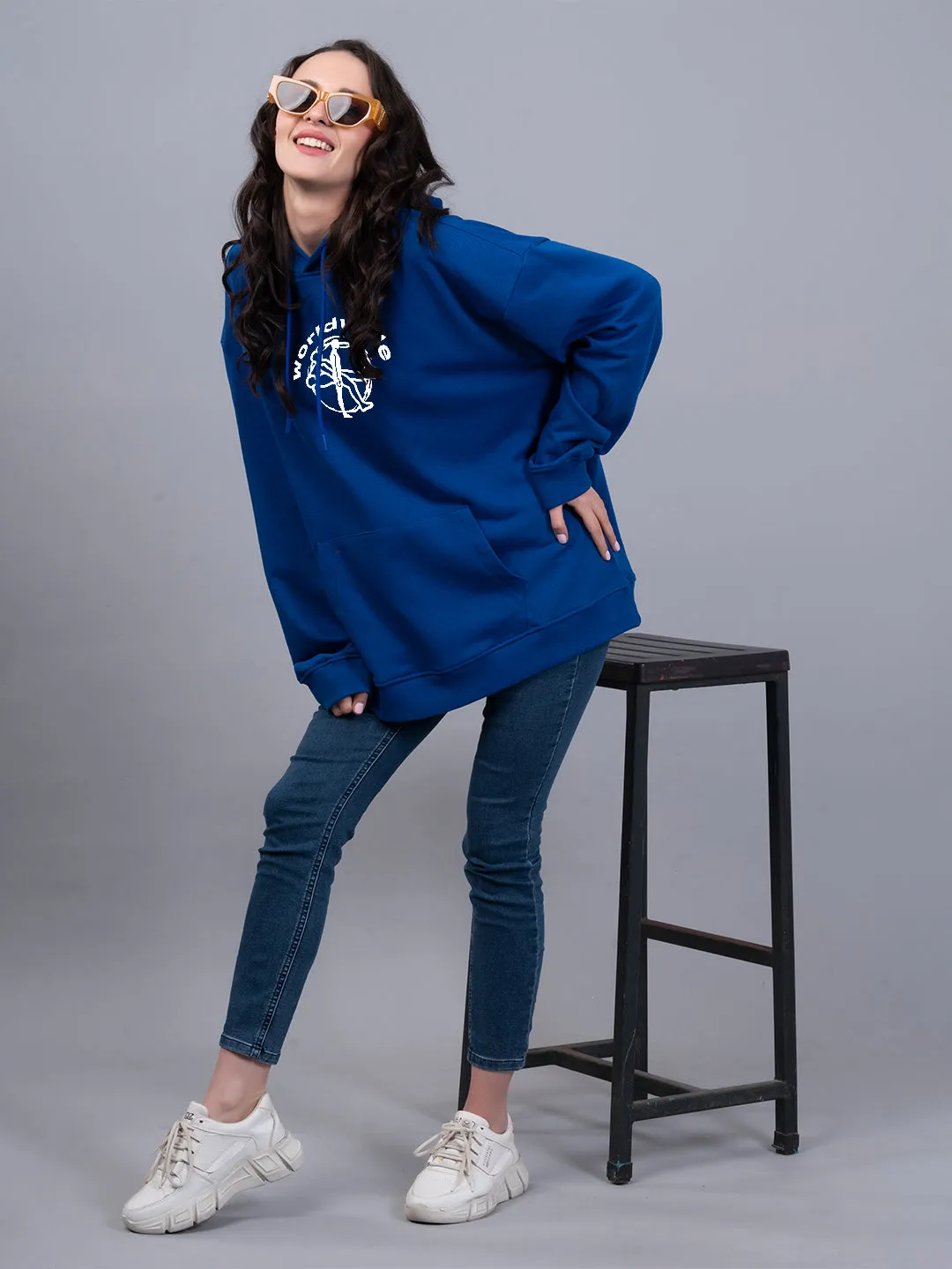 Worldwide Women Drop Shoulder Premium Terry Hoodie