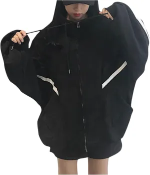 Zip Up Hoodies for Women Plus Size Oversized Aesthetic Cute Y2K Hoodies Teen Girls Trendy Baggy Sweatshirt Emo